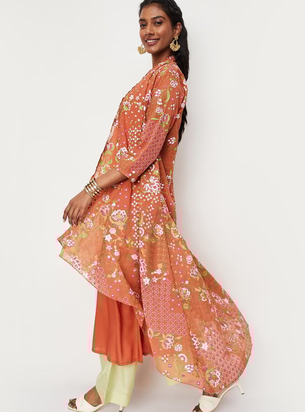 Women Pintuck Asymmetric Layered Kurta