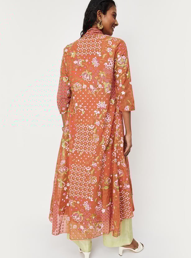 Women Pintuck Asymmetric Layered Kurta