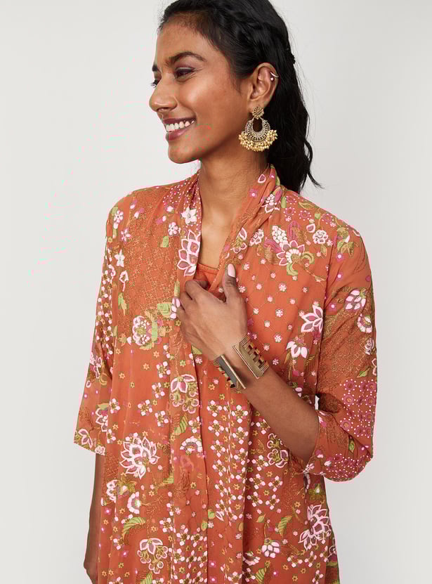 Women Pintuck Asymmetric Layered Kurta