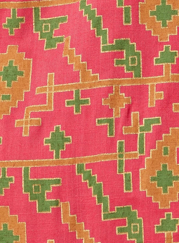 Women All-Over Printed Band Collar Straight Kurta
