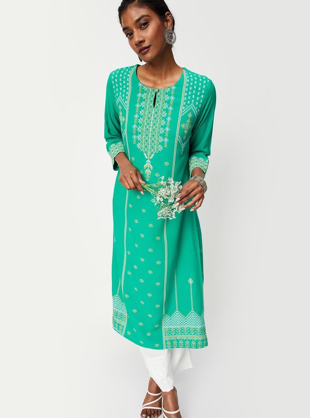 Women Printed Kurta with Pocket