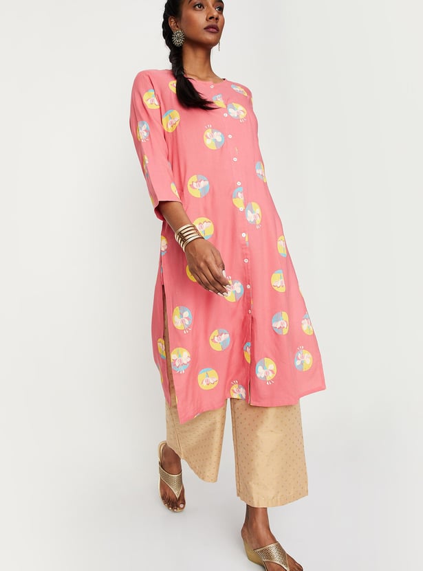 Women Floral Printed Kurta with Pocket