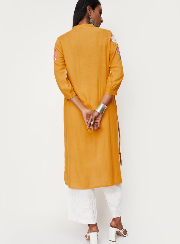Women Floral Printed Button Down Kurta