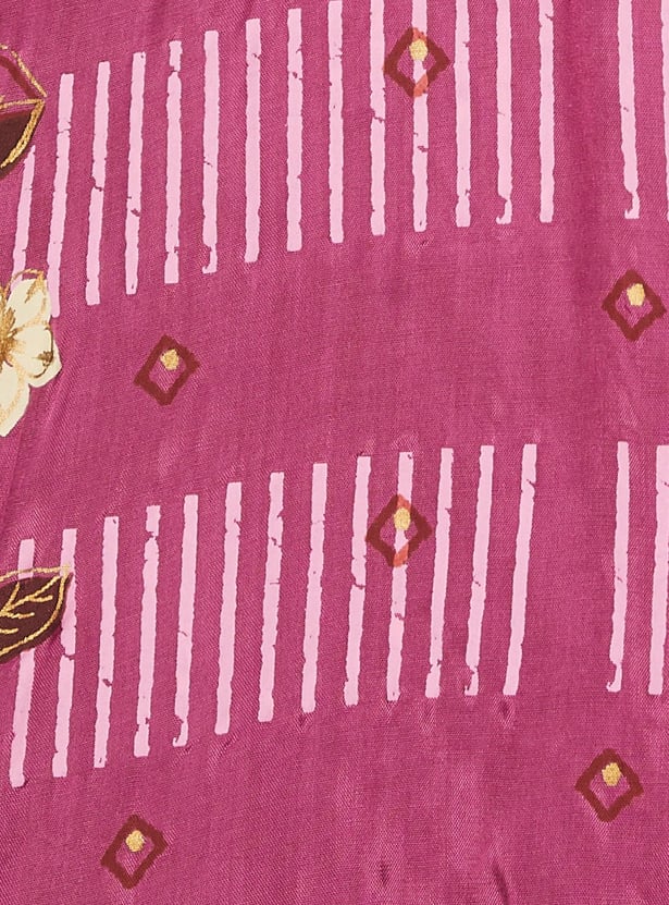 Women Printed Keyhole Neck Straight Kurta
