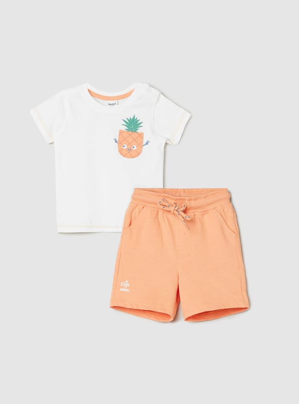 Boys Printed Shorts Set