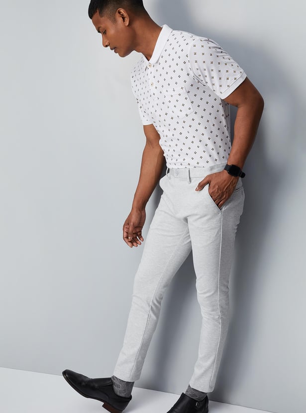Men Printed Pocket Polo T-shirt