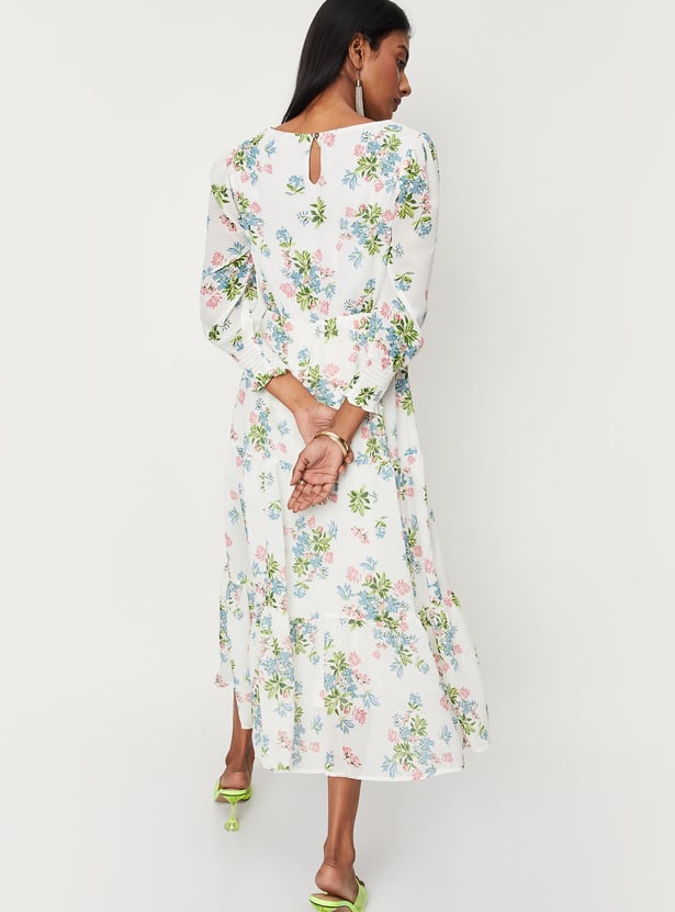 Women Printed Tiered Maxi Dress