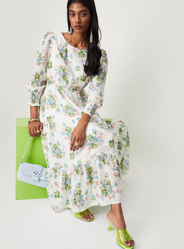 Women Printed Tiered Maxi Dress