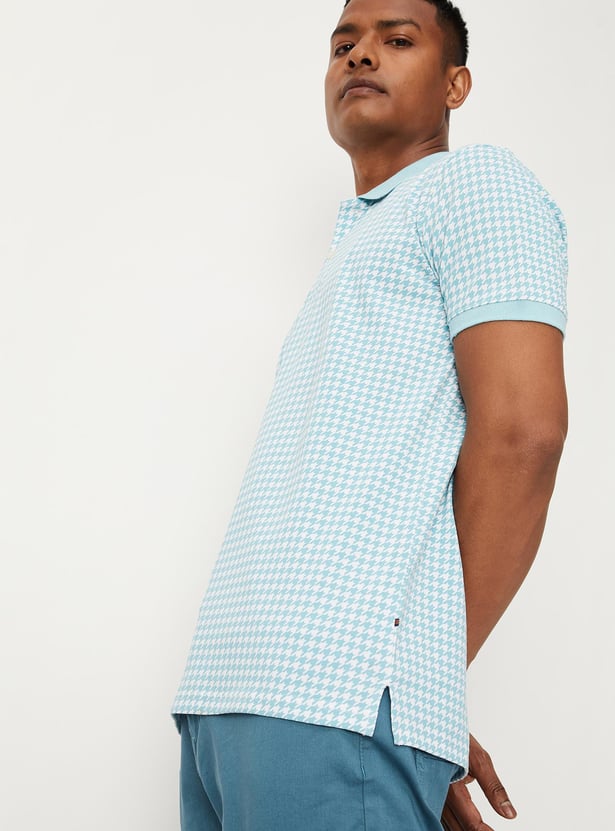 Men Printed Slim Fit Polo