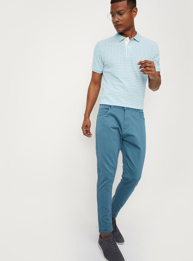 Men Printed Slim Fit Polo