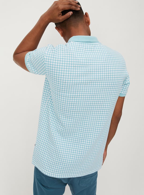 Men Printed Slim Fit Polo