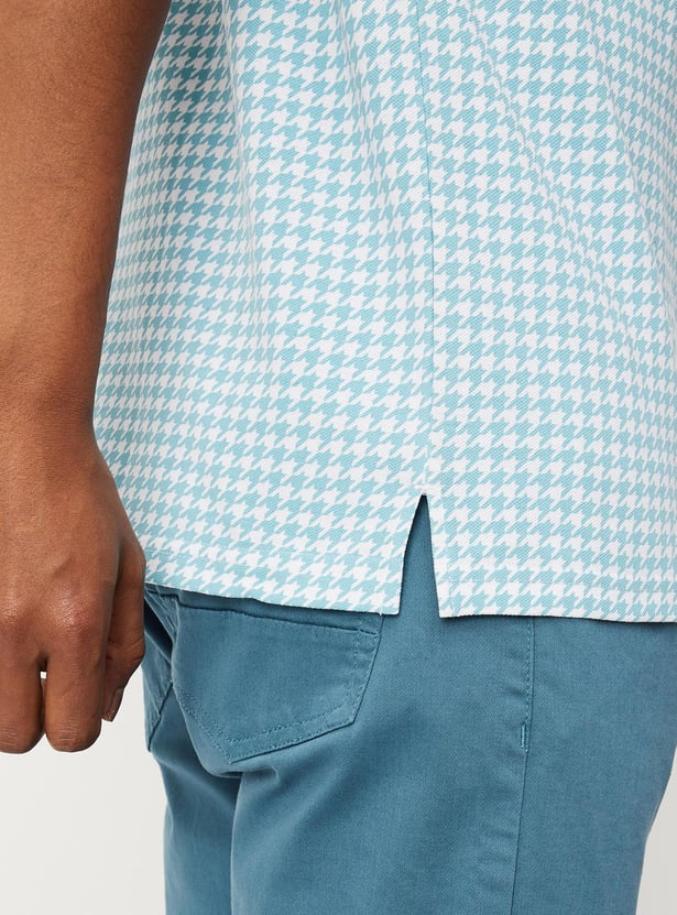 Men Printed Slim Fit Polo