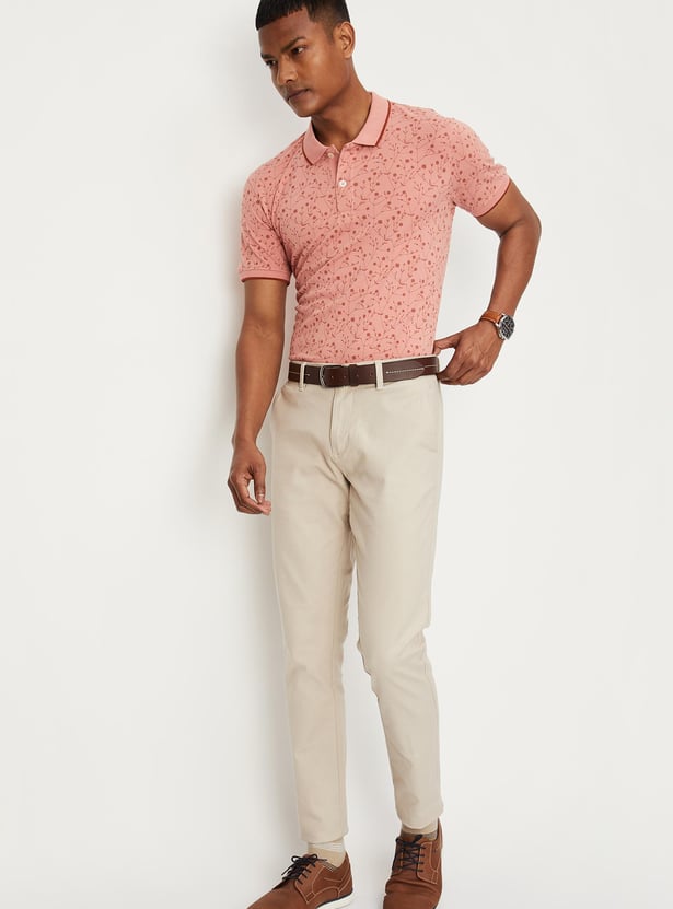 Men Printed Slim Fit Polo