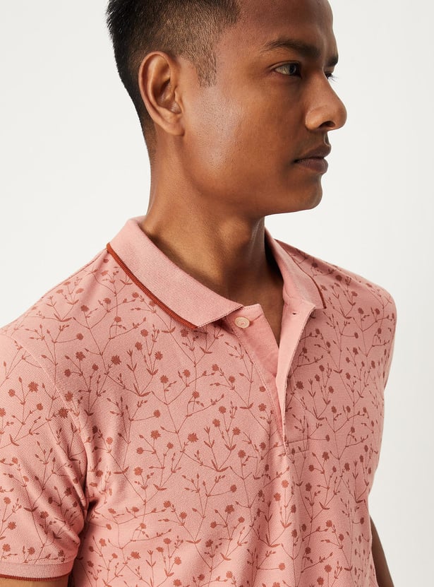 Men Printed Slim Fit Polo