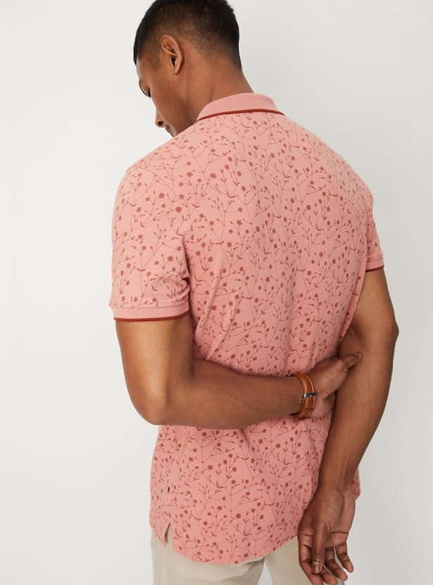 Men Printed Slim Fit Polo