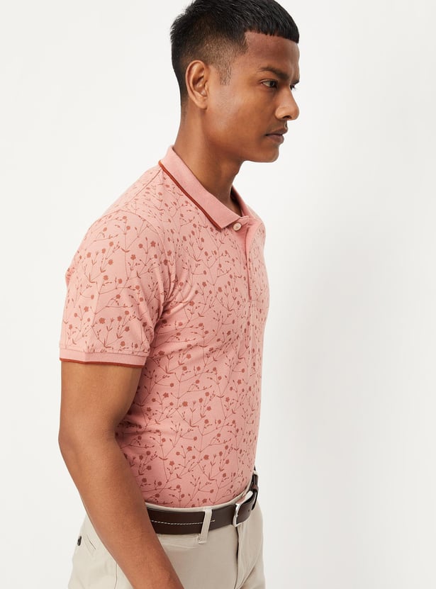 Men Printed Slim Fit Polo