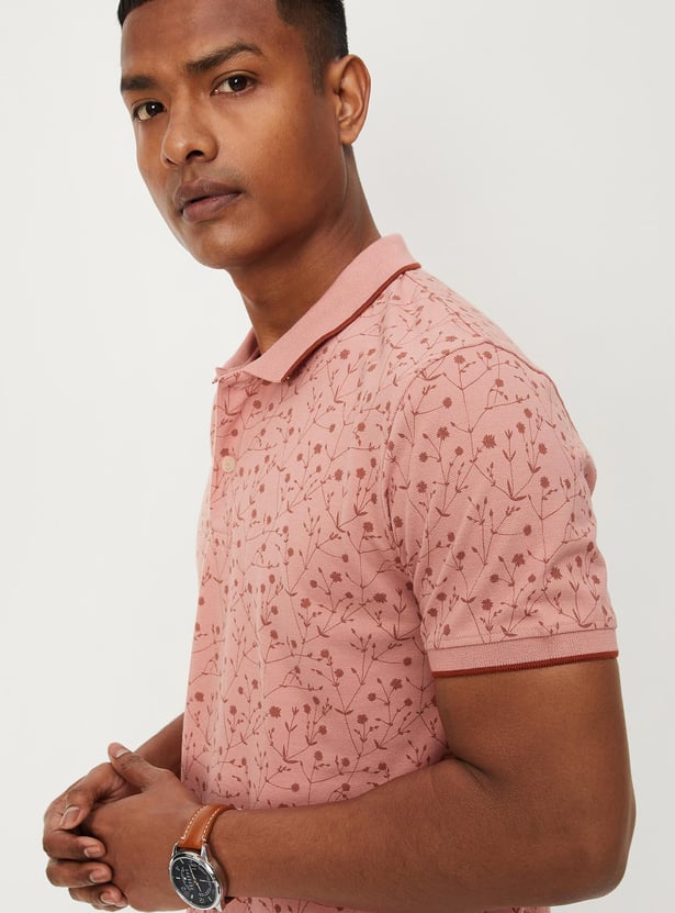 Men Printed Slim Fit Polo