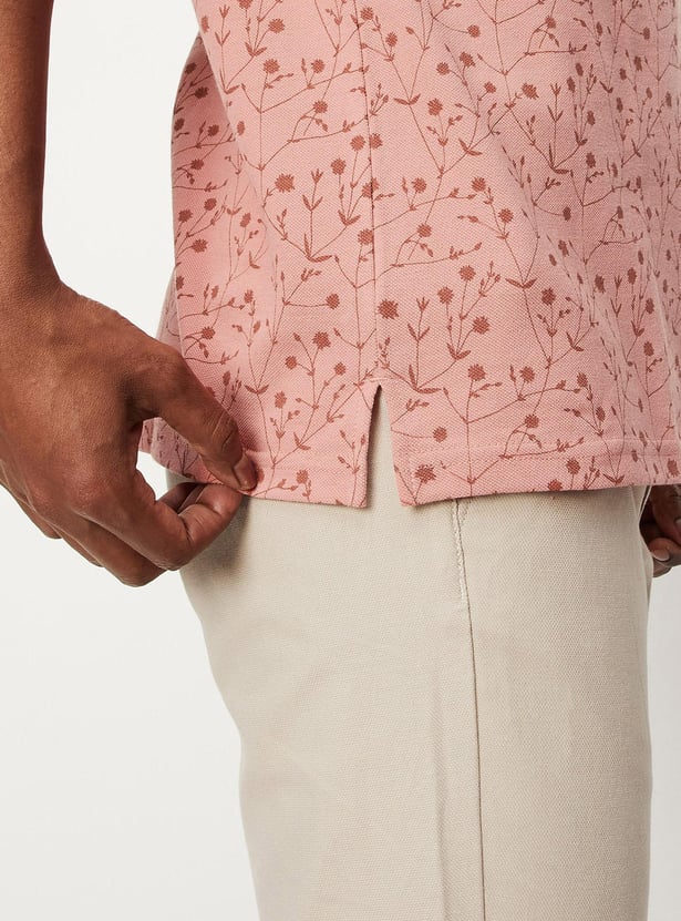 Men Printed Slim Fit Polo
