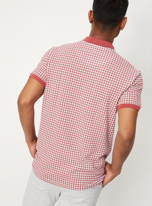 Men Printed Slim Fit Polo