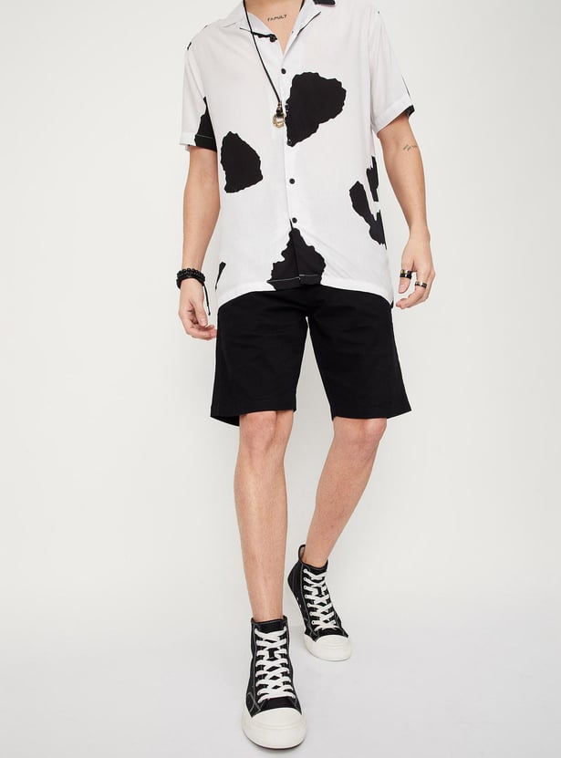 Men Solid Slim Fit Stretch Shorts