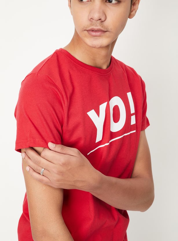 Boys Pure Cotton Graphic Printed T-shirt