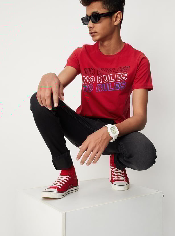 Boys Pure Cotton Printed T-shirt