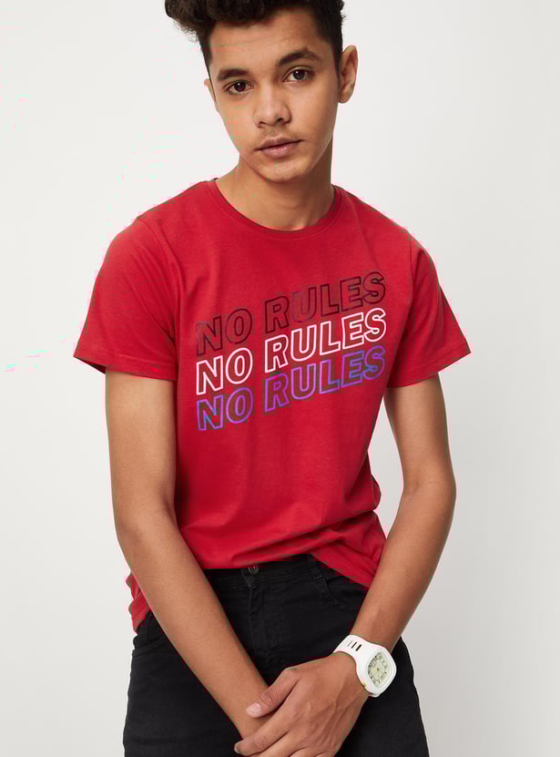 Boys Pure Cotton Printed T-shirt