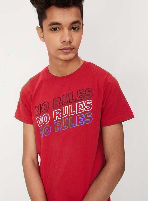 Boys Pure Cotton Printed T-shirt