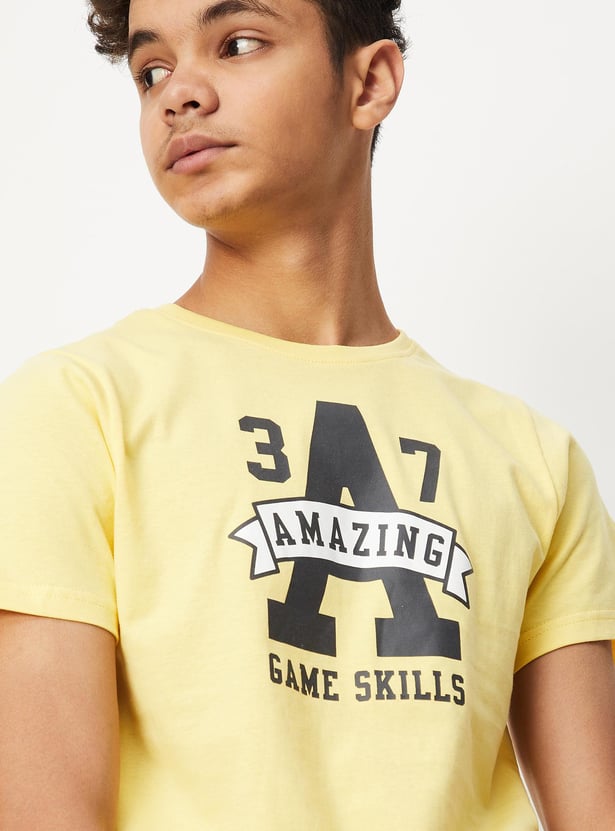 Boys Crew Neck Graphic T-shirt