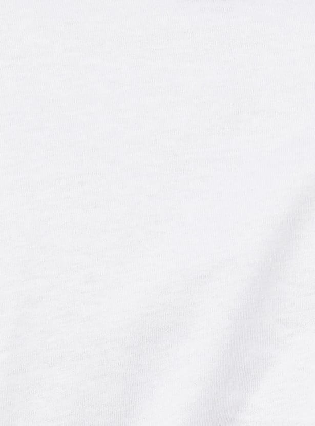 Boys Typographic Printed Cotton Knit T-shirt