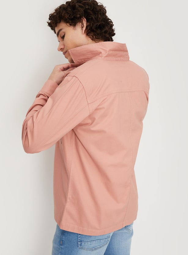 Men Solid Boxy Fit Casual Shirt