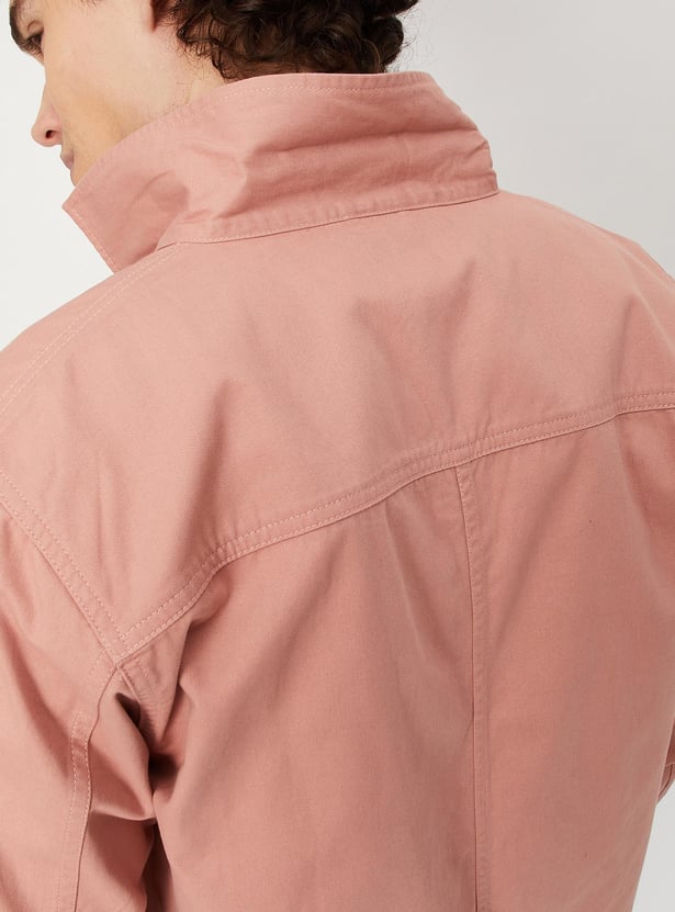 Men Solid Boxy Fit Casual Shirt