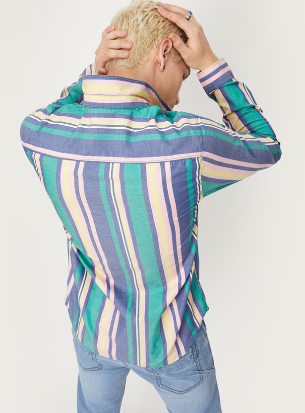 Men Striped Slim Fit Casual Shirt