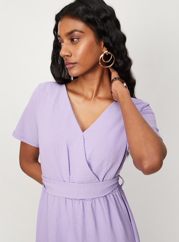 Women Textured Fit and Flare Dress