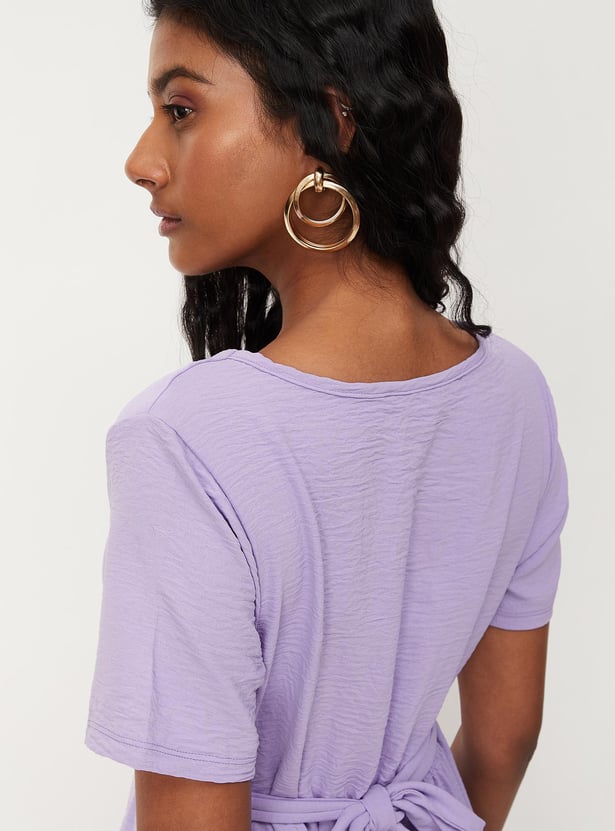 Women Textured Fit and Flare Dress