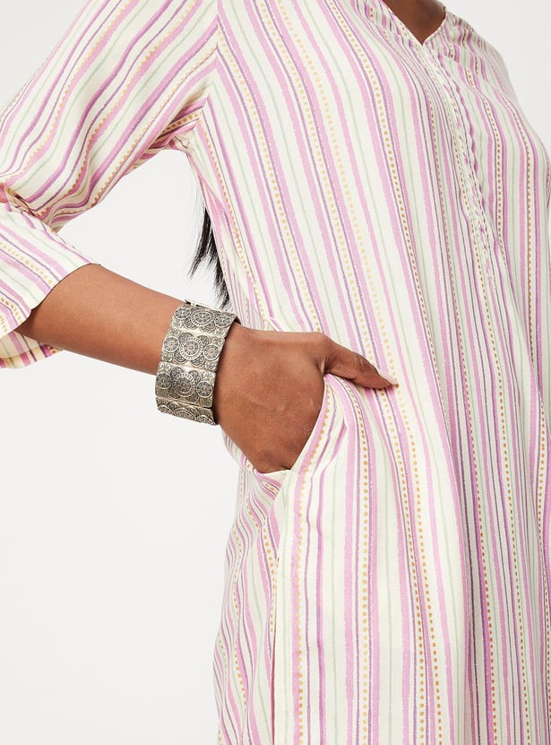 Women Striped Kurta with Palazzos