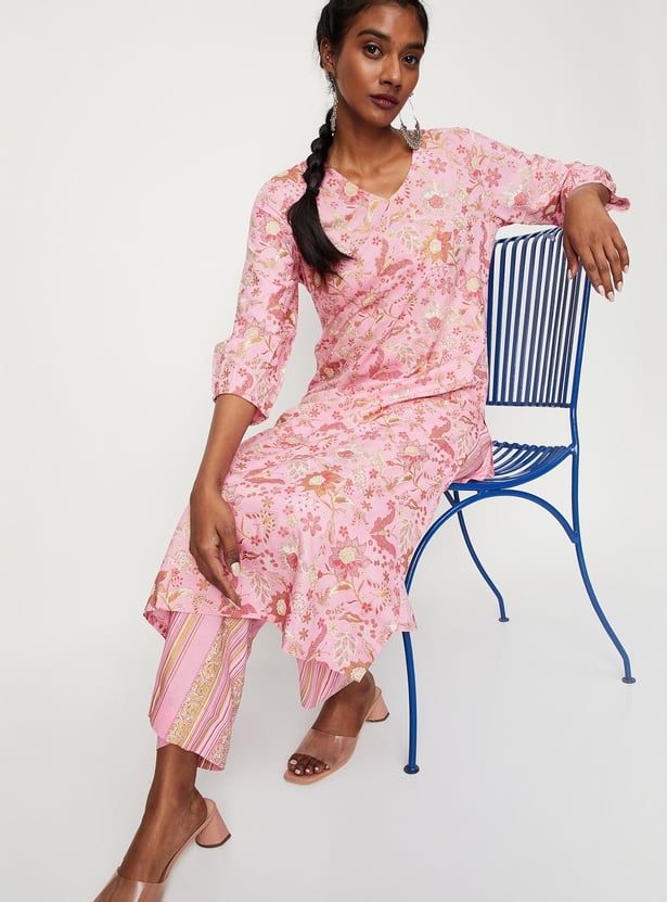 Women Floral Printed Kurta and Palazzos