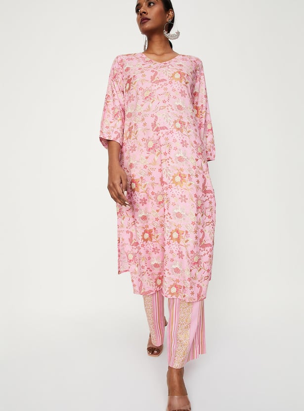 Women Floral Printed Kurta and Palazzos