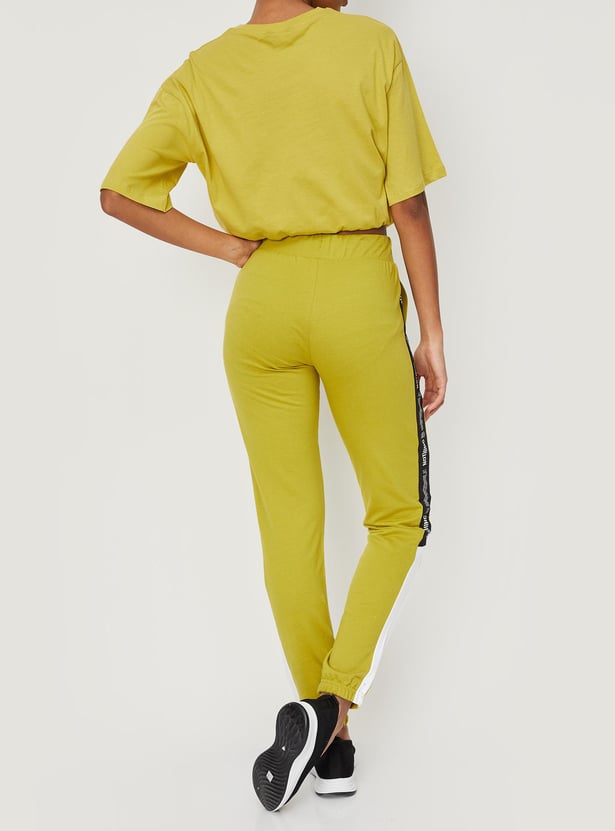 Women Side Cut and Sew Sports Joggers