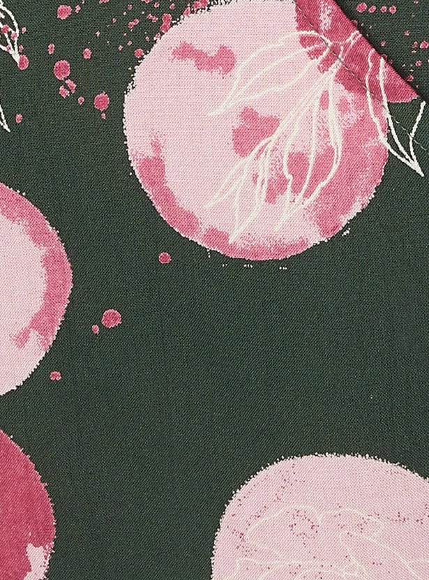 Women Printed Overlap Crop Top