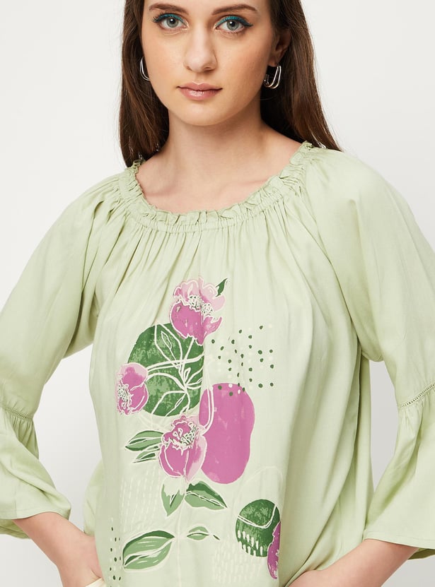 Women Printed Off-Shoulder Top