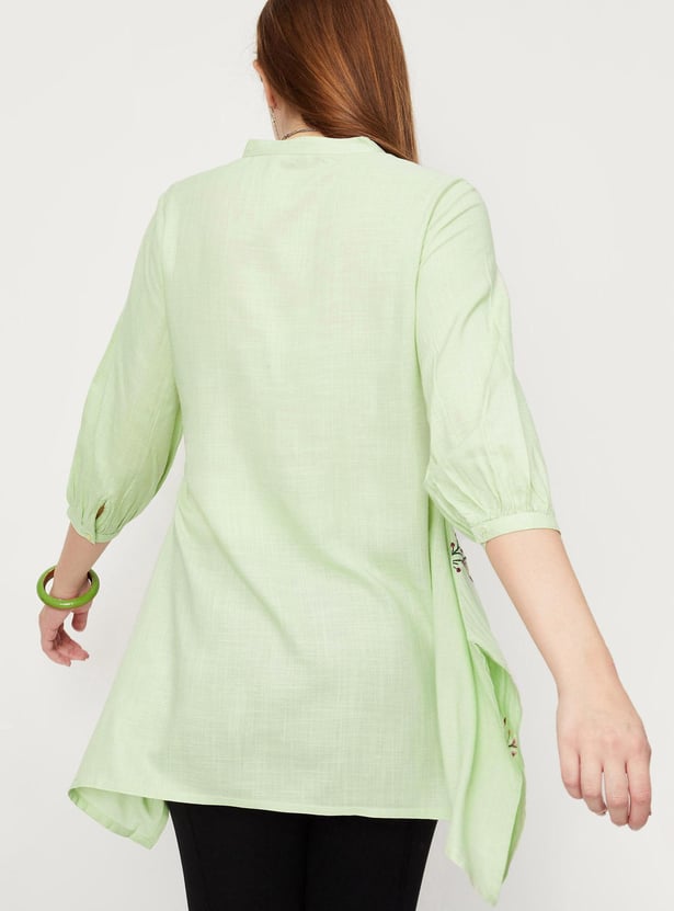 Women Embroidered Asymmetric Tunic
