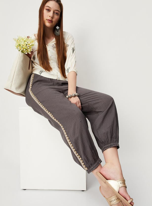 Women Embroidered Ethnic Joggers