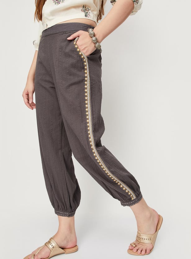 Women Embroidered Ethnic Joggers