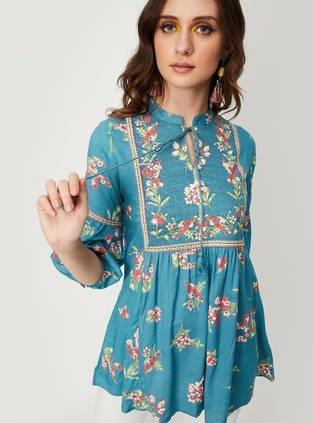 Women Printed Melon Sleeve Tunic