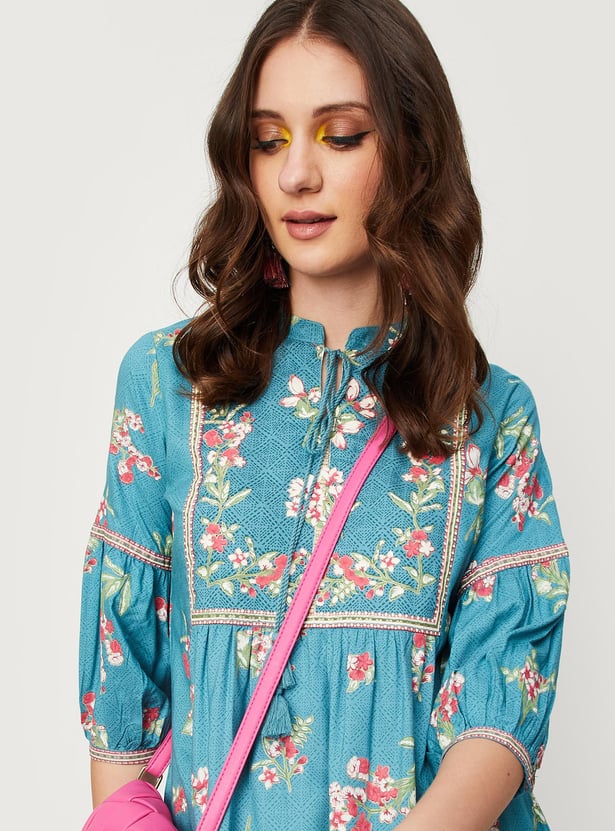 Women Printed Melon Sleeve Tunic