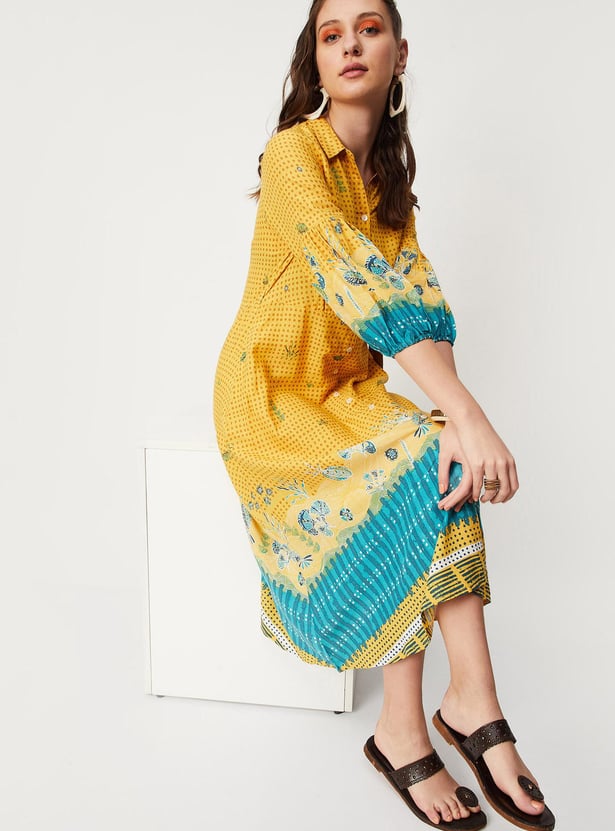 Women Printed Shirt Dress