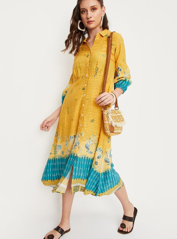 Women Printed Shirt Dress