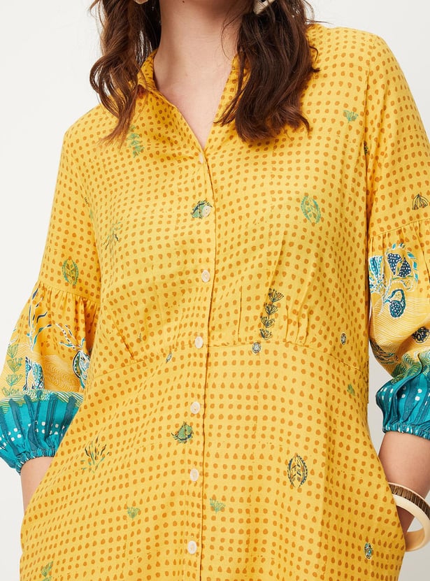 Women Printed Shirt Dress