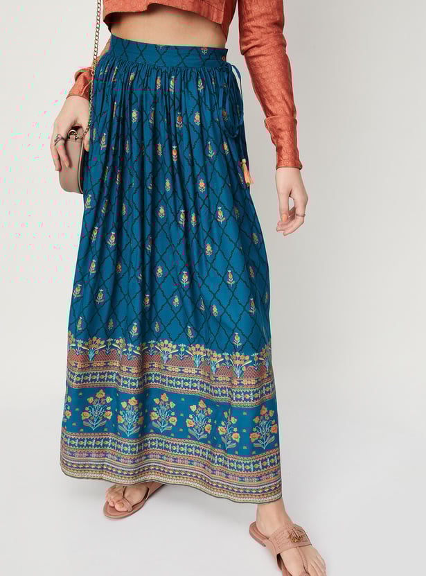 Women Floral Printed Maxi Skirt